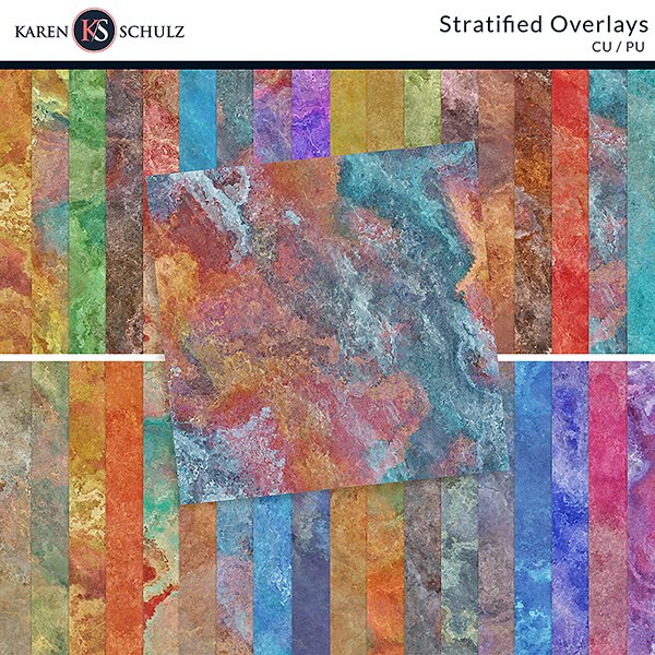 Stratifed Overlays Digital Scrapbook Preview Karen Schulz Designs