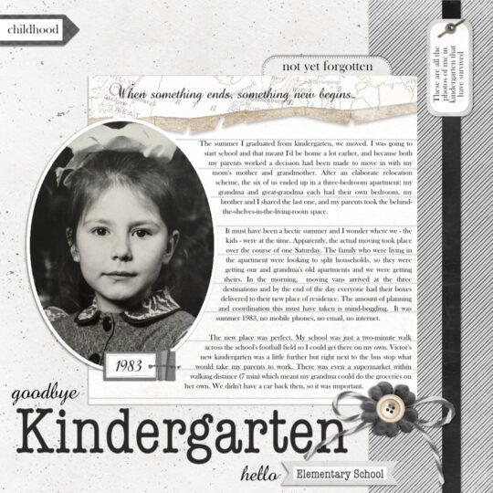 My Story School Days by Karen Schulz Designs Digital Art Layout 01 by Olga