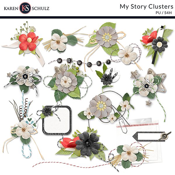 My Story Clusters Preview Karen Schulz Designs