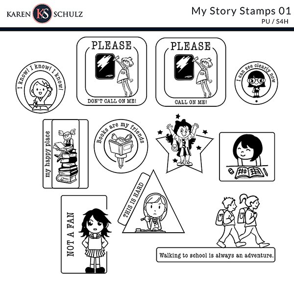 My Story Stamps 01 Preview Karen Schulz Designs