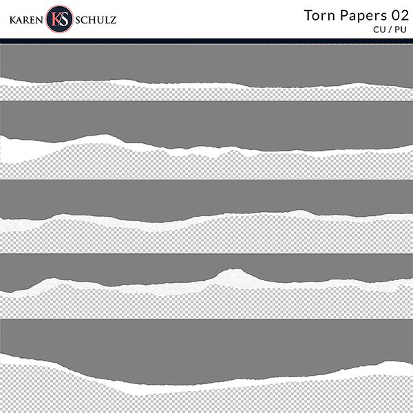 digital scrapbooking torn papers 02 by karen schulz designs