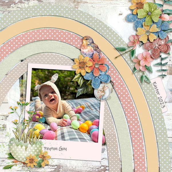 Vintage Easter Village by Karen Schulz Designs Digital Art Layout 20