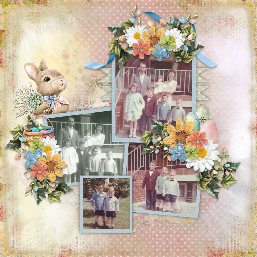 Vintage Easter Village by Karen Schulz Designs Digital Art Layout 7