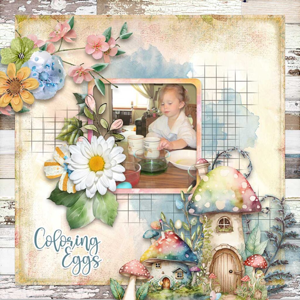 Vintage Easter Village by Karen Schulz Designs Digital Art Layout 8