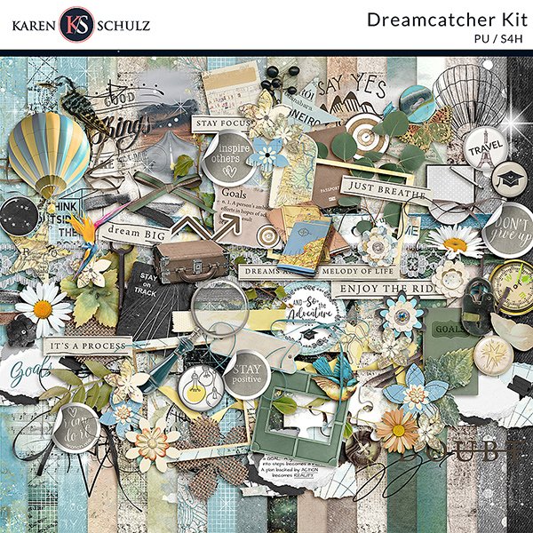 Dreamcatcher Digital Scrapbook Kit Preview by Karen Schulz Designs