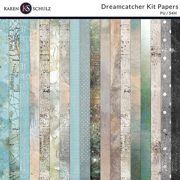 Digital Scrapbook Pack  Dreamcatcher Collection by Karen Schulz