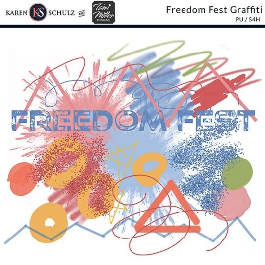 Karen Schulz digital scrapbooking graffiti freedom fest