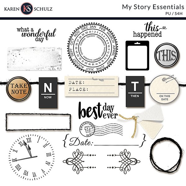 My Story Essentials digital scrapbooking Karen Schulz