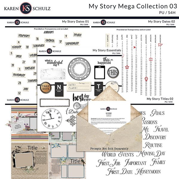 My Story Digital Scrapbook Mega Collection Karen Schulz