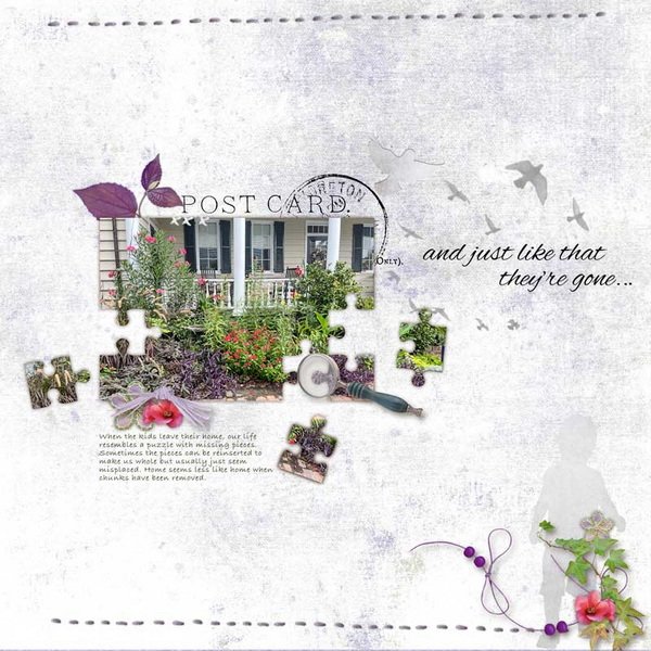 digital scrapbooking empty nesters by karen schulz layout by anke