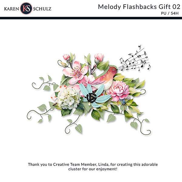 Melody Flashbacks Digital Scrapbook Git 02 Preview by Karen Schulz Designs