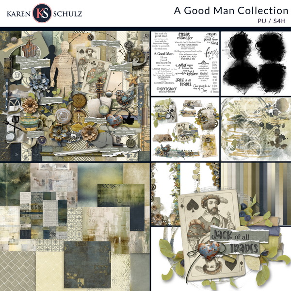 A Good Man Digital Scrapbooking Collection by Karen Schulz