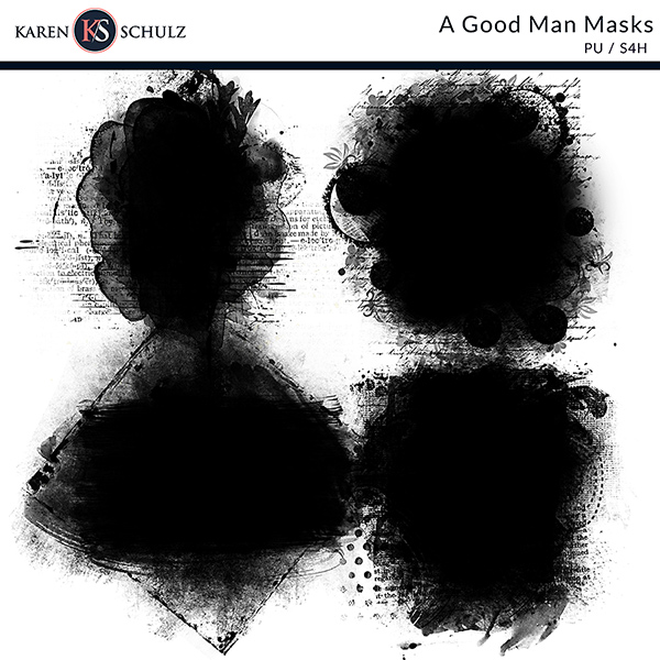 A Good Man Digital Scrapbooking Masks by Karen Schulz