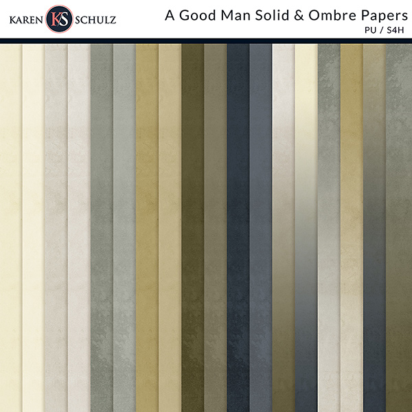 A Good Man Solid and Ombre Papers - Karen Schulz