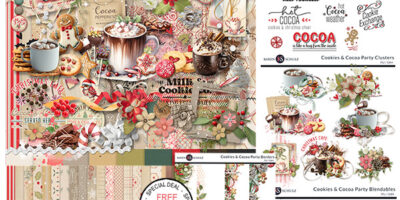 Cookies and Cocoa Party Digital Scrapbooking Collection Karen Schulz