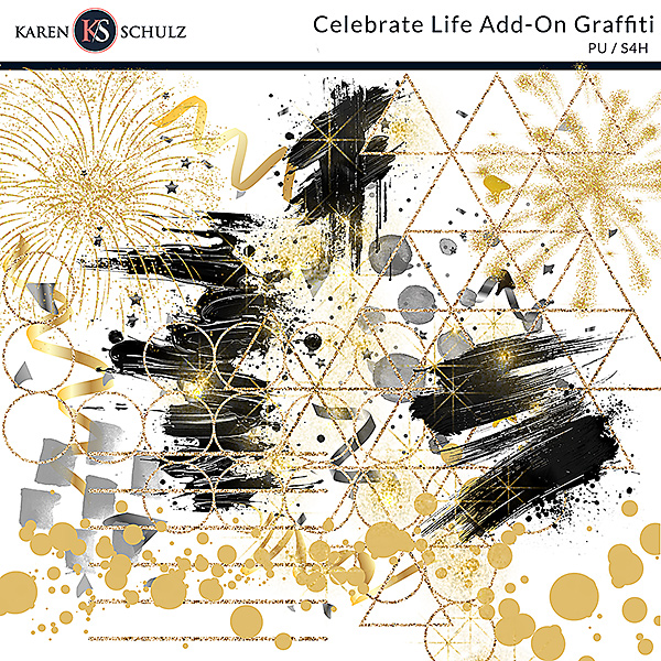 Celebrate Life Add On Graffiti by Karen Schulz