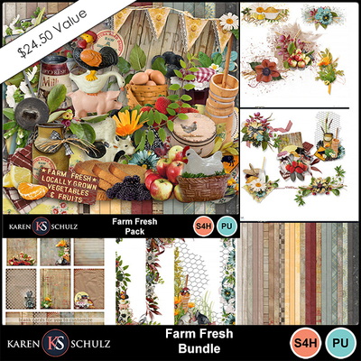 Farm Fresh Digital Scrapbooking Bundle by Karen Schulz Designs