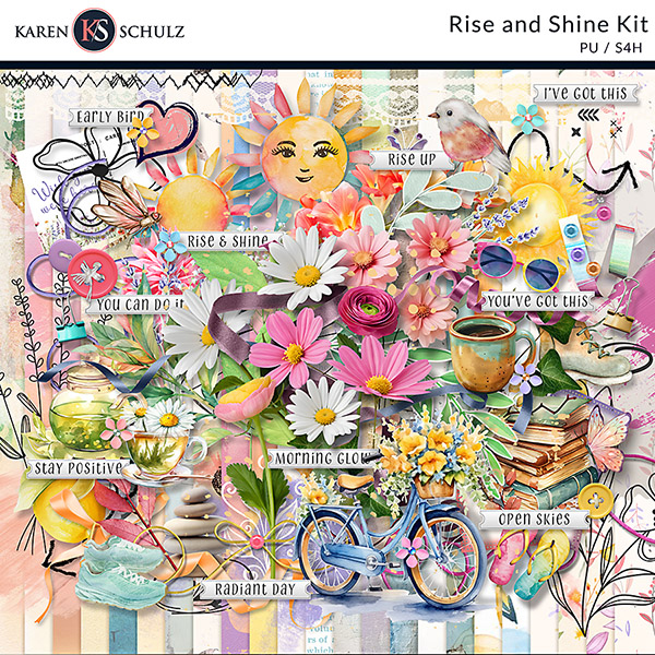 Rise and Shine Digital Scrapbook Kit by Karen Schulz Designs