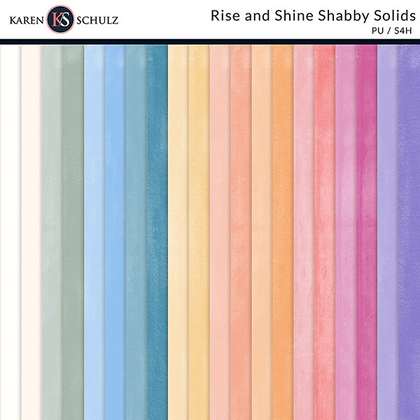 Rise and Shine Digital Scrapbook Paper Preview 2 by Karen Schulz