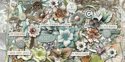 Pause, Reflect, Reset Digital Scrapbooking Kit Preview Karen Schulz