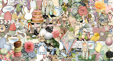Vintage Spring Digital Scrapbook Kit by Karen Schulz